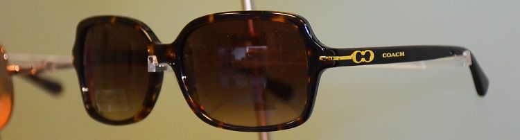 Coach sunglasses on display in our office
